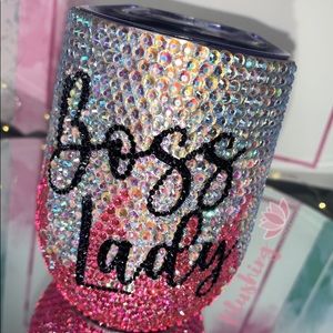 Bling stainless steel wine tumbler boss lady